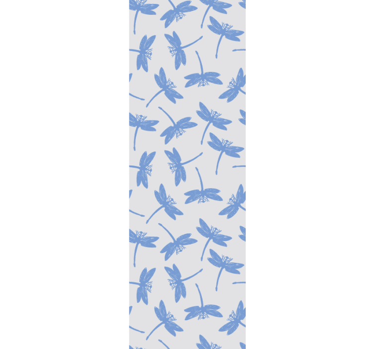 Papier peint animaux motif libellule bleue - TenStickers