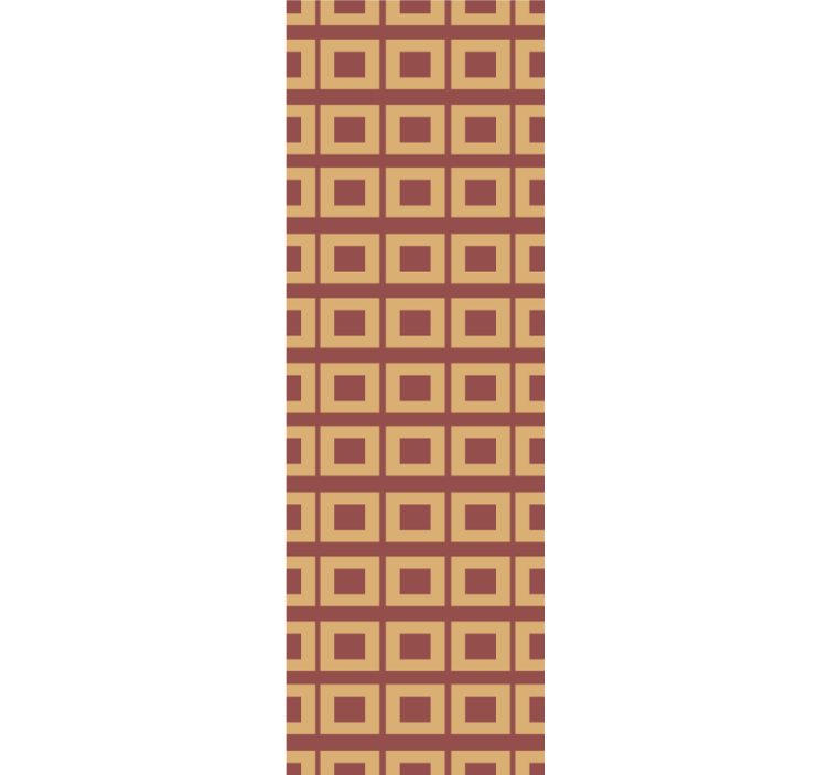 Papier peint carré Motifs géométriques carrés orange - TenStickers