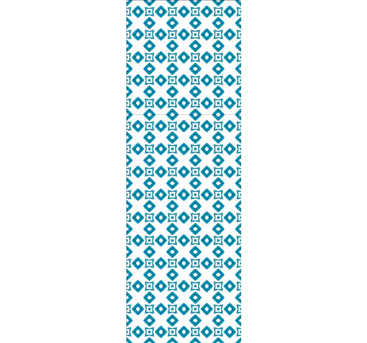 Papier peint carré Conception géométrique de diamant bleu - TenStickers