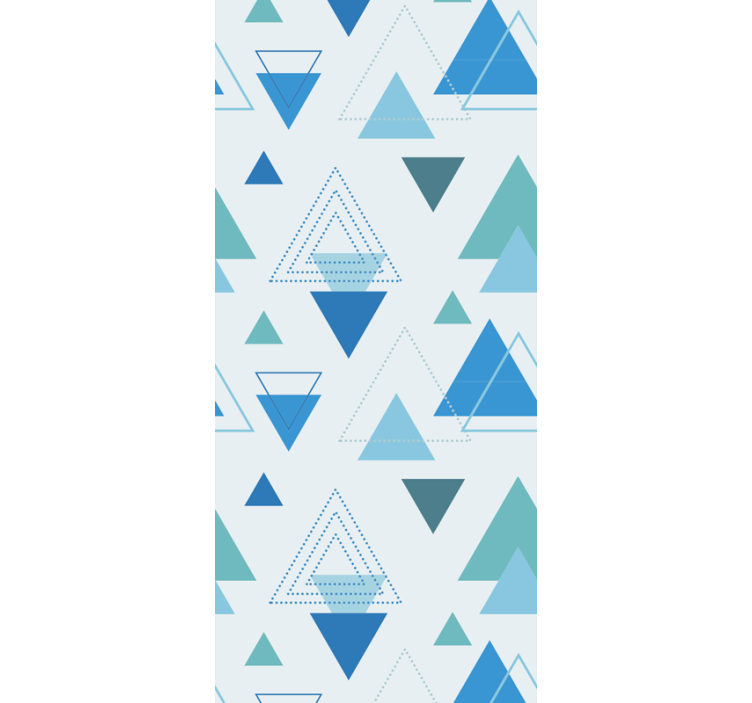 Papier peint salon  d'art mural triangle bleu - TenStickers