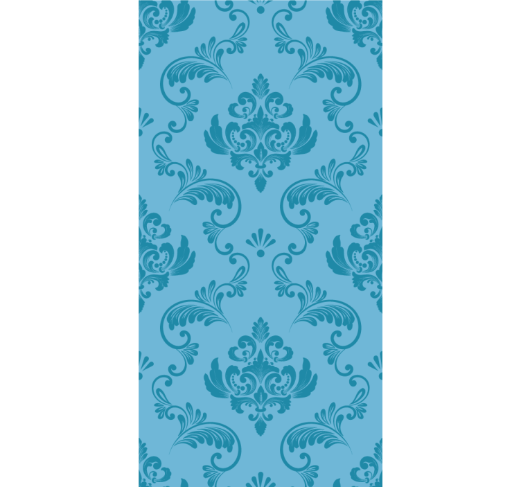 Papier peint chambre Turquoise classique hollywood-régence - TenStickers
