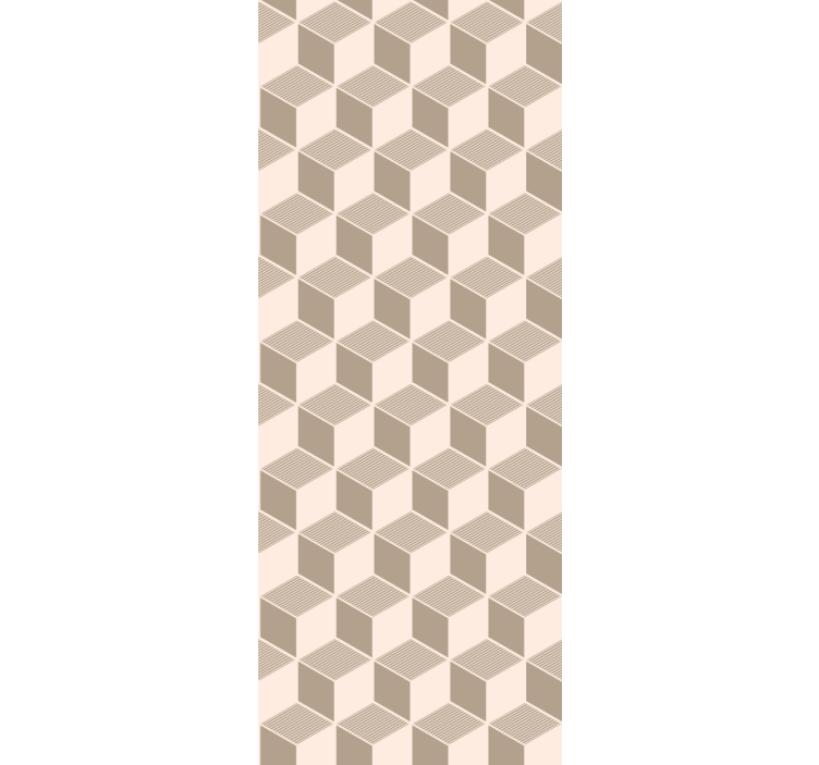 Papier peint formes géometriques motif de cube élégant - TenStickers