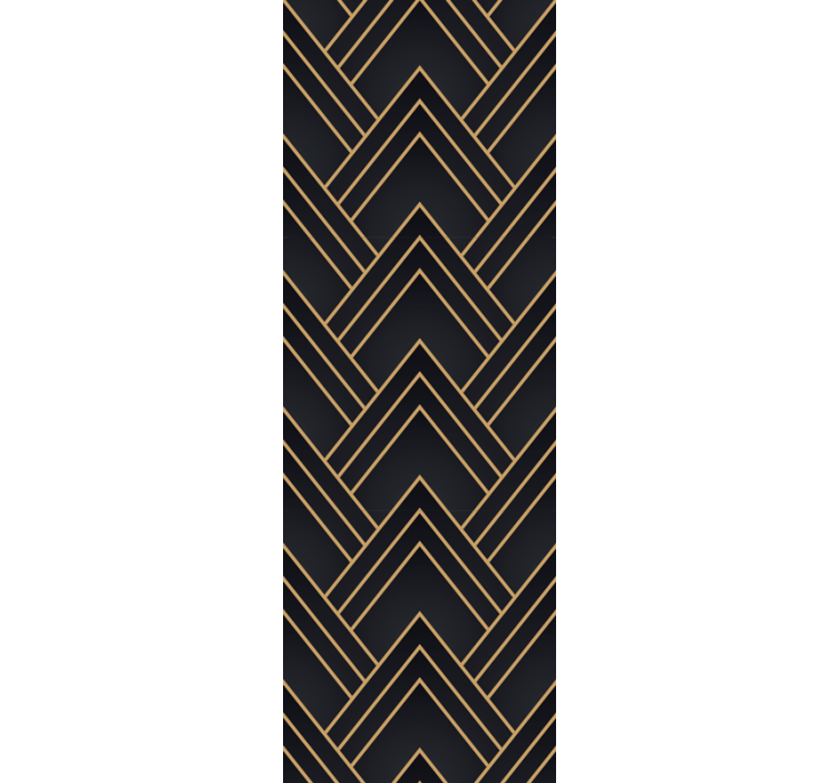 Papier peint formes géometriques motif zigzag doré - TenStickers