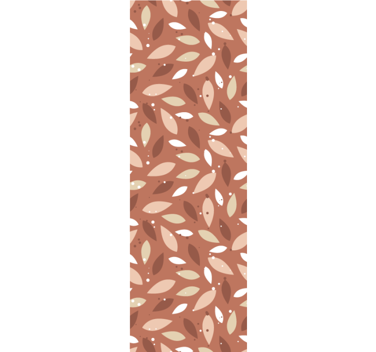 Papier peint feuillage motif naturel marron - TenStickers