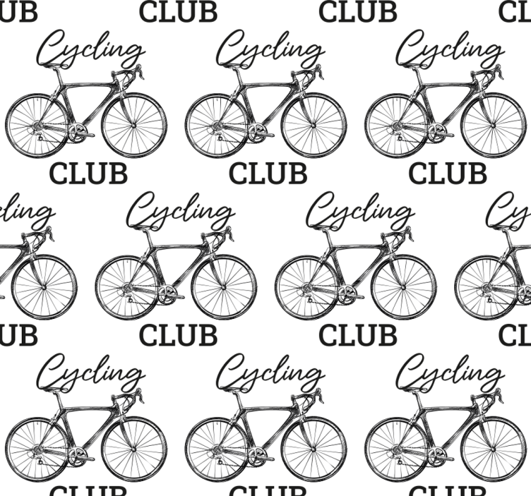 Papier peint salon motif Cycling Club - TenStickers