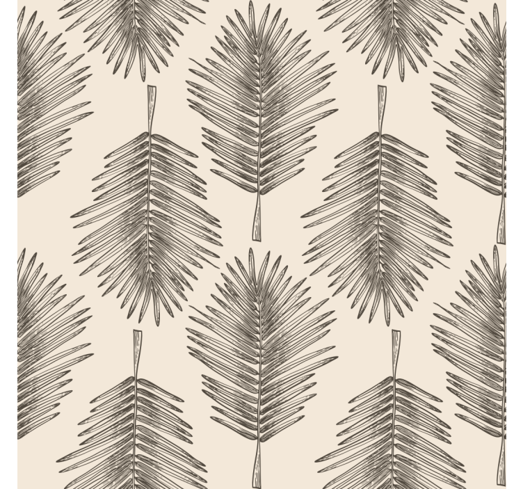 Papier peint salon feuille de plantes - TenStickers