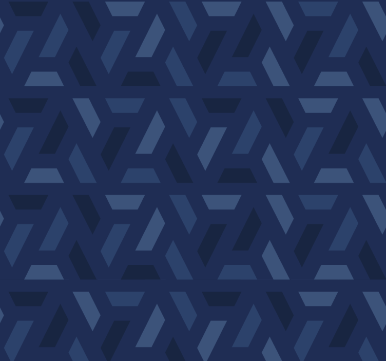 Papier peint motif triangulaire bleu foncé - TenStickers
