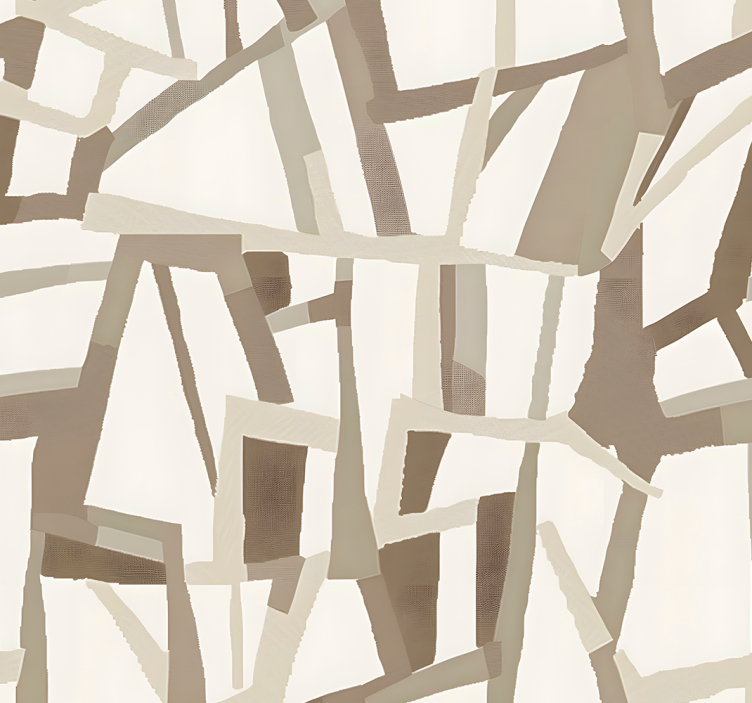 Papier peint abstrait style nordique beige - TenStickers