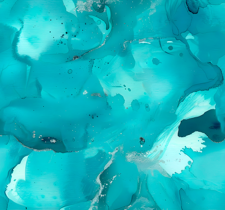 Papier peint abstrait vagues bleues - TenStickers