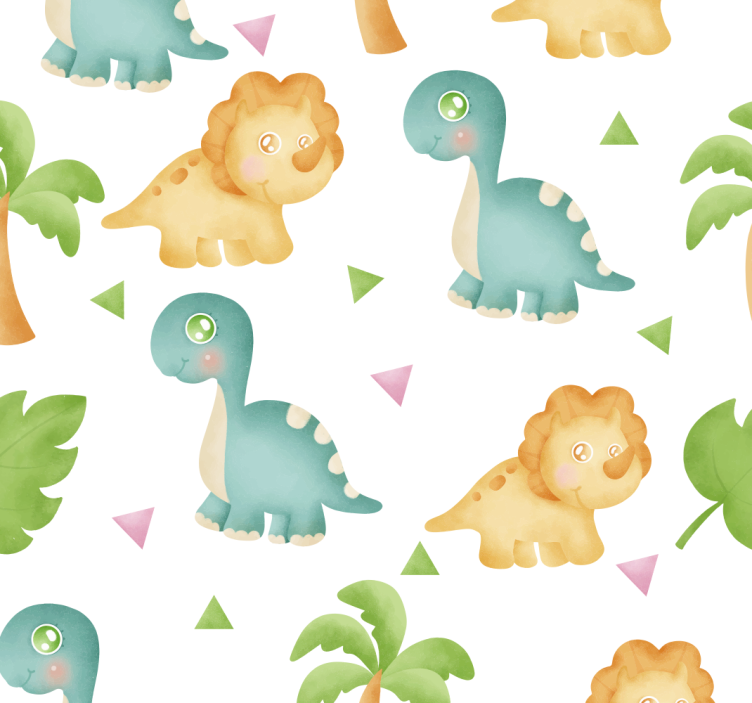 papier peint dino récréation des dinosaures - TenStickers