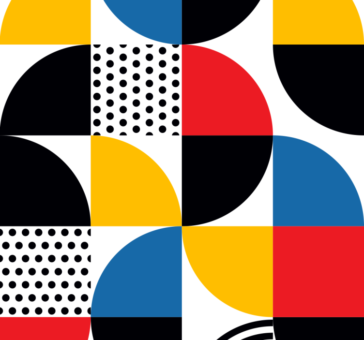 Papier peint formes géométriques cercles fusion - TenStickers