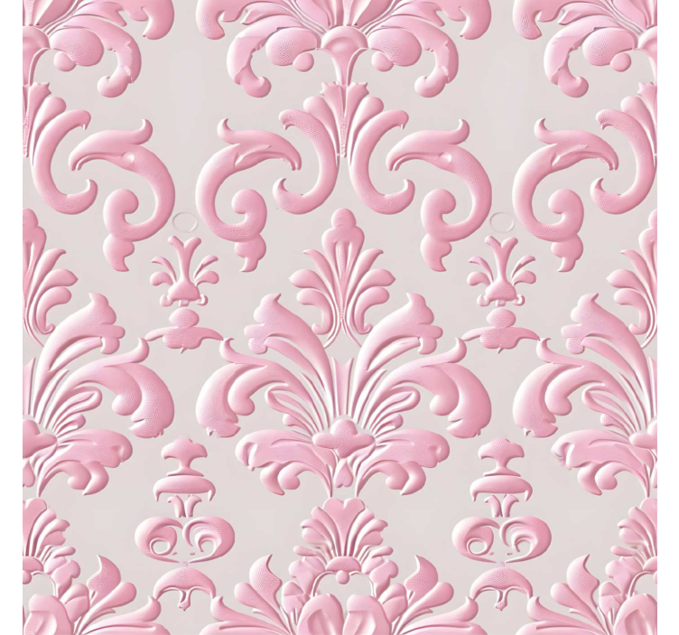 Papier peint baroque motif rose - TenStickers