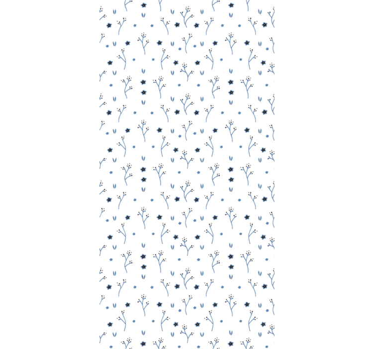 Papier peint nature petites fleurs bleu clair - TenStickers