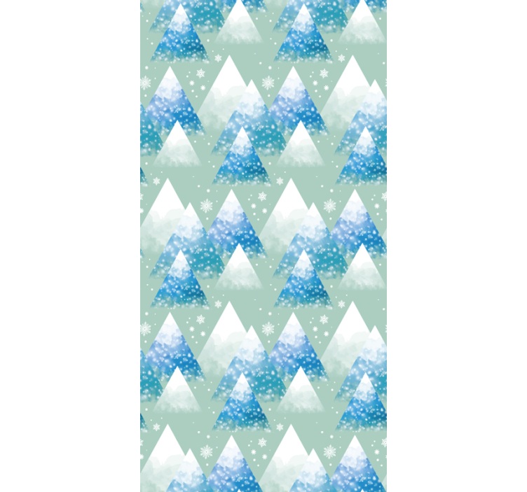 papier peint aquarelle paysage de montagne - TenStickers