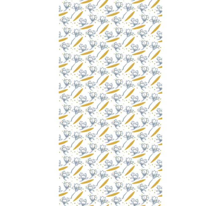 Fleurs délicates papier peint à fleurs - TenStickers