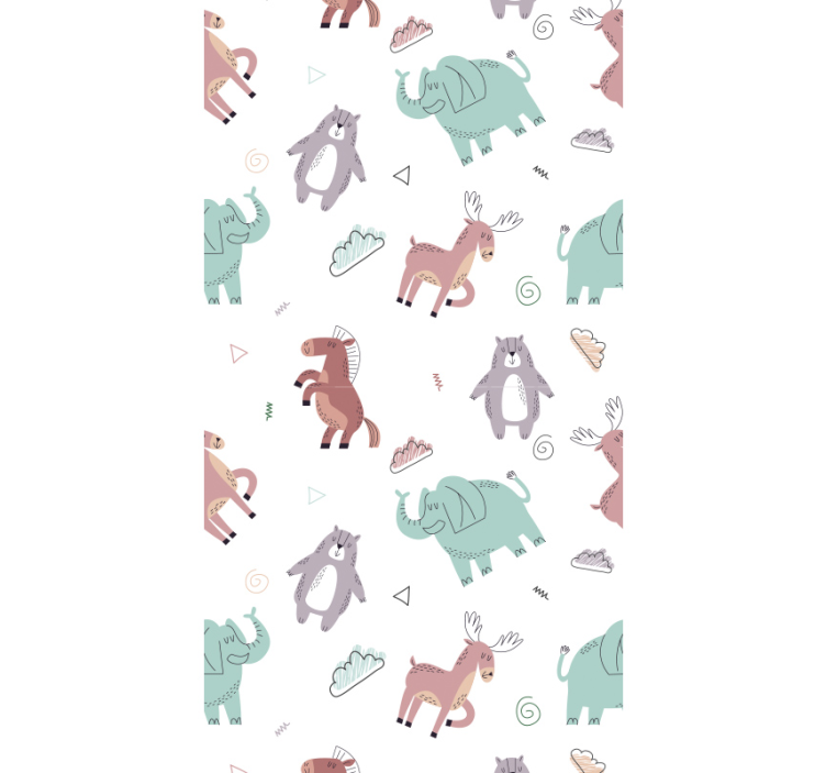 Papier peint chambre enfant motif d'animaux de la forêt - TenStickers