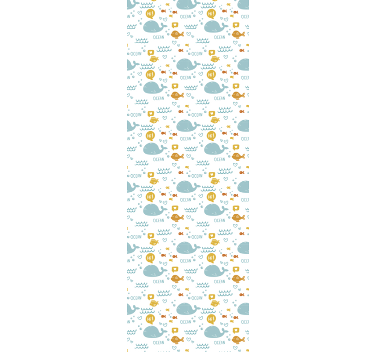 Papier peint animaux baleines mignonnes de l'océan - TenStickers