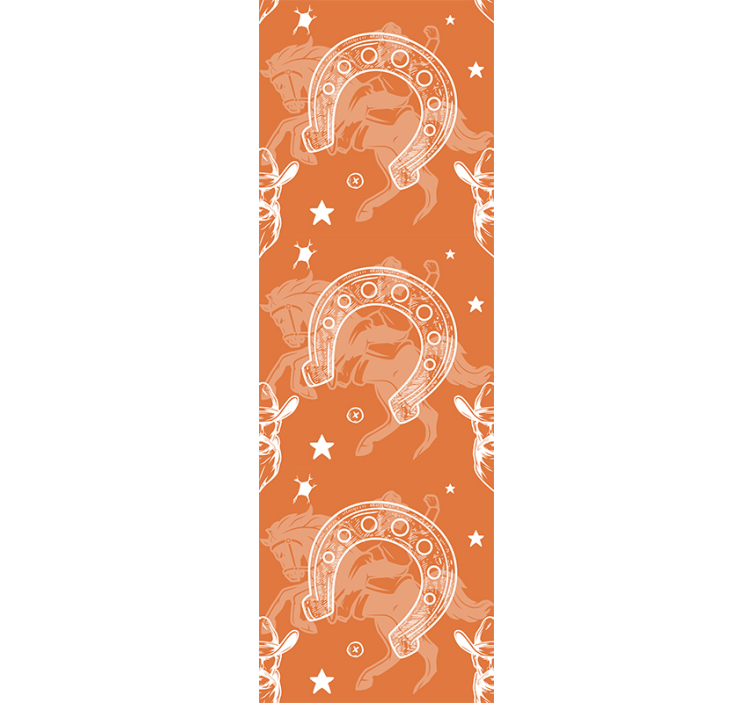 Papier peint chevaux motif cow-boy et étoile - TenStickers