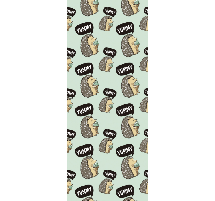 Papier peint animaux imprimé hérisson mignon - TenStickers