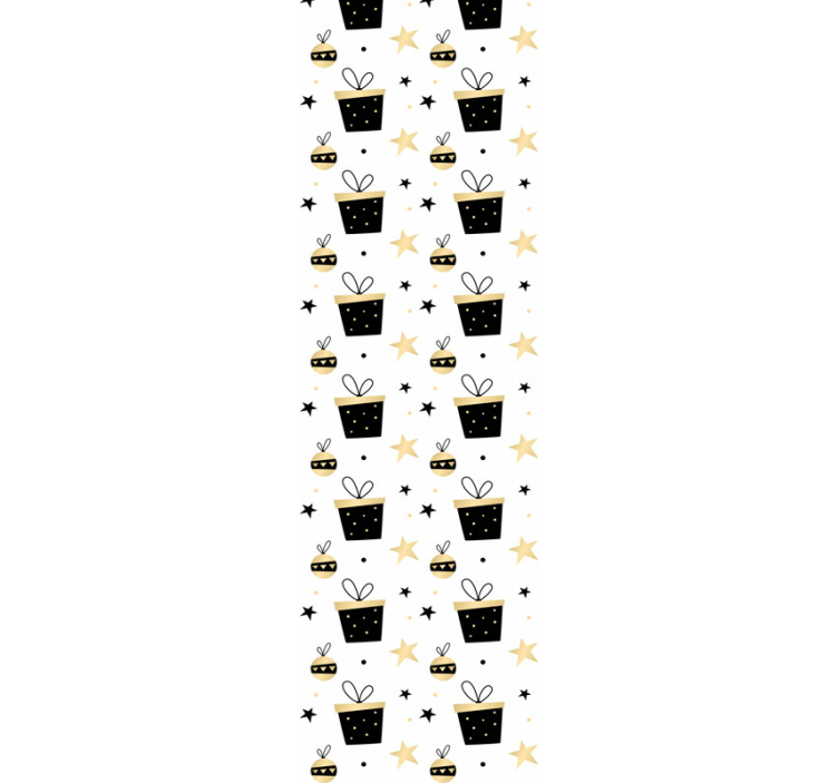 Papier peint Noël pots de fleurs décoratifs - TenStickers