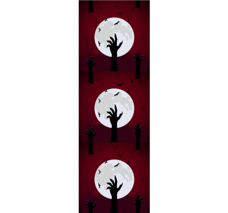 Papier peint halloween scène effrayante au clair de lune - TenStickers