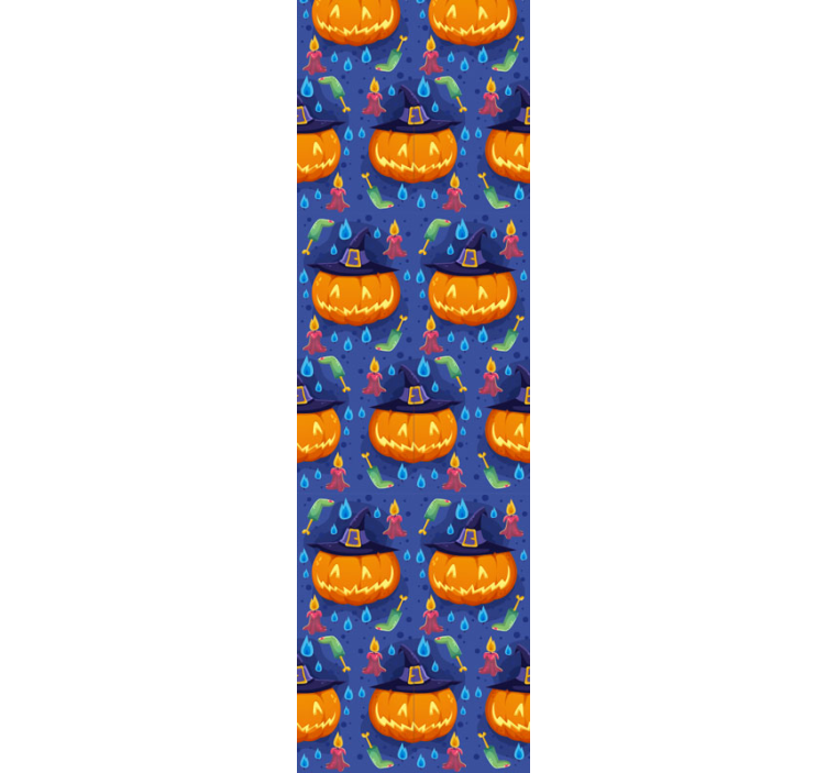 Papier peint halloween motif citrouilles - TenStickers