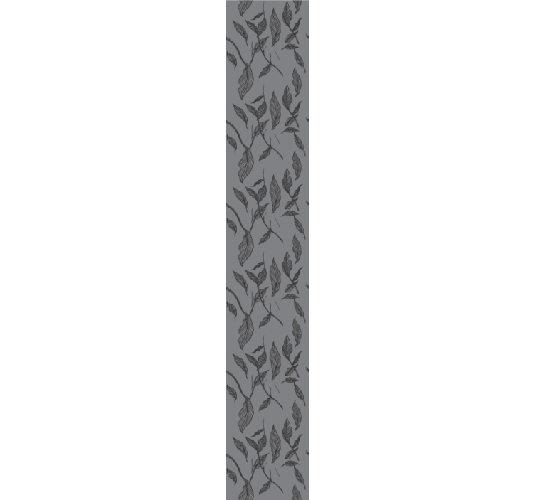 Papier peint feuillage motif simple gris - TenStickers