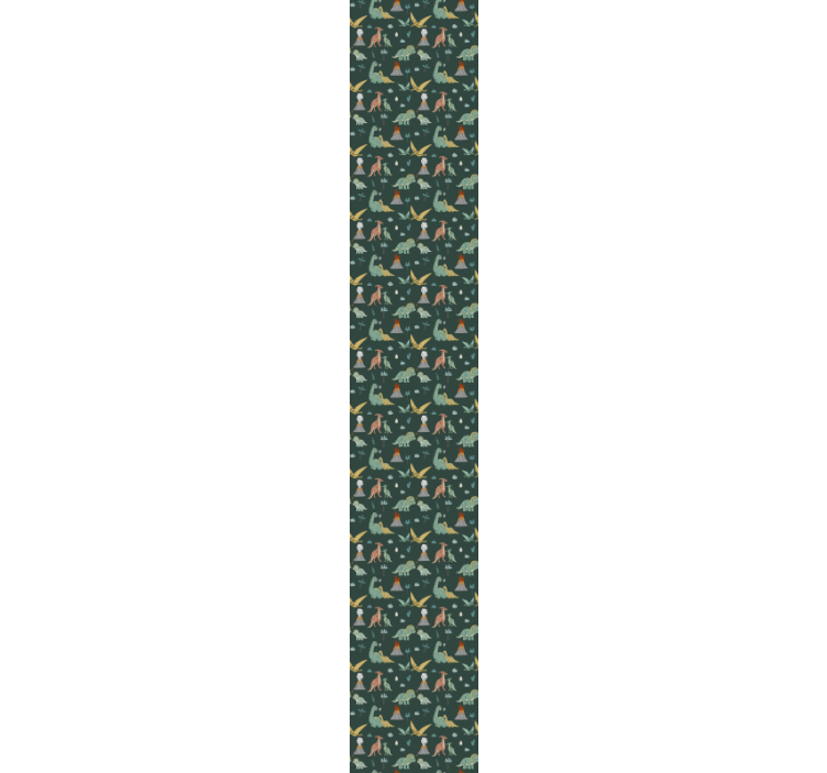 Papier peint enfant Dinosaures, palmiers et volcans - TenStickers