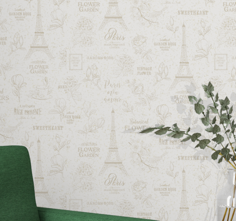 Papier peint vintage style parisien - TenStickers