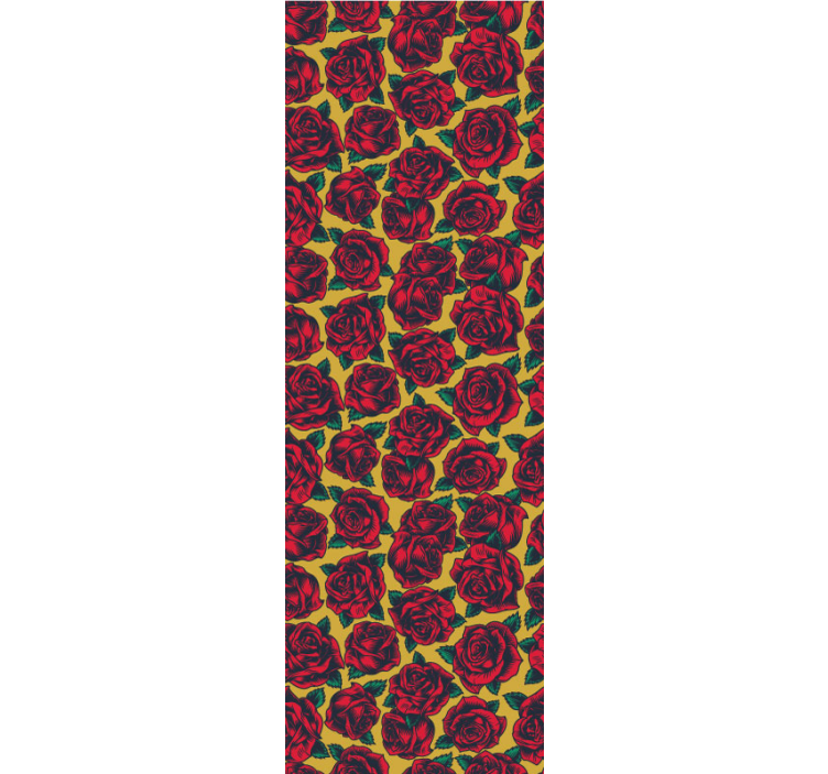 Papier peint floral motif de roses - TenStickers