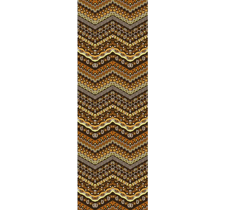 Papier peint art Tribal africain dessiné marron - TenStickers