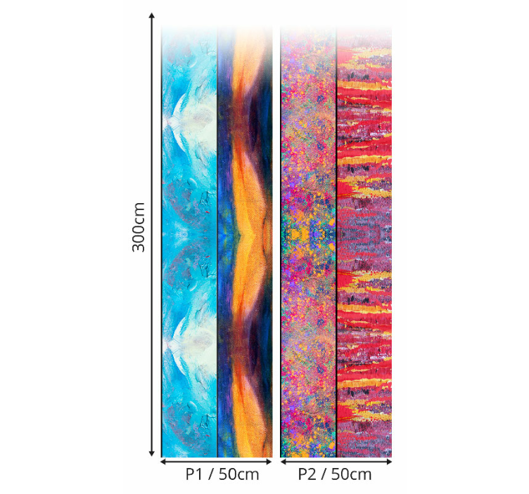 Papier peint éclaboussures colorées - TenStickers