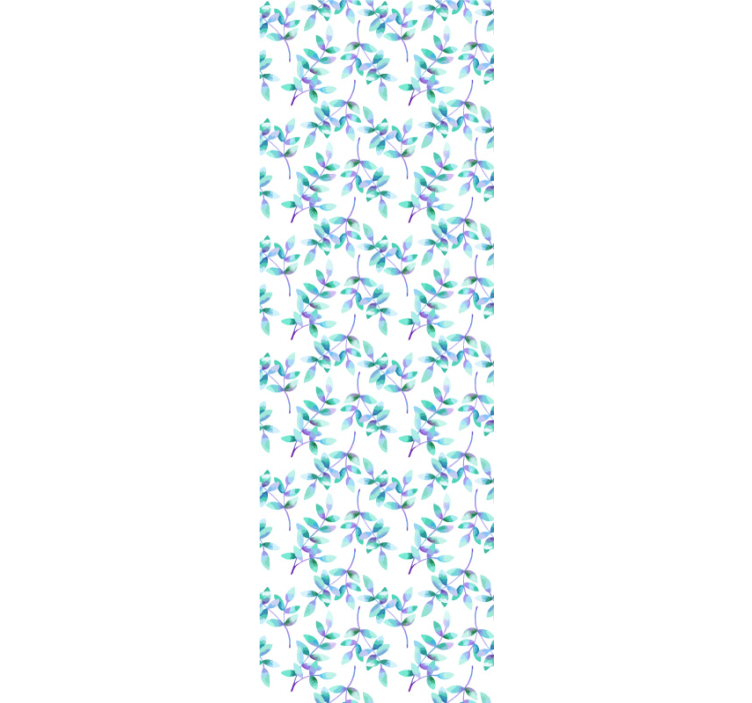 Papier peint feuillage conception botanique verte - TenStickers