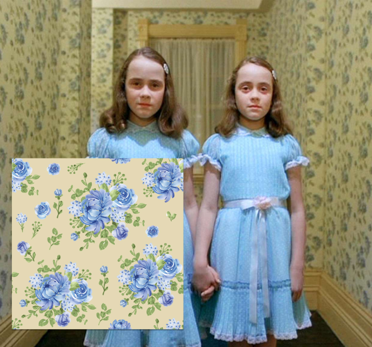 Papier peint fleuri couloir brillant - TenStickers