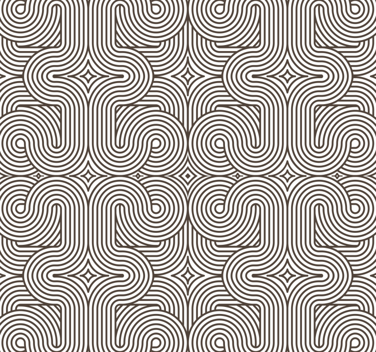 Papier peint bureau motif lignes courbées - TenStickers