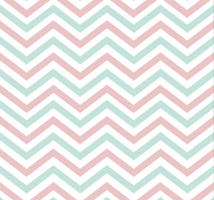 Papier peint salon couleurs pastel zigzag - TenStickers