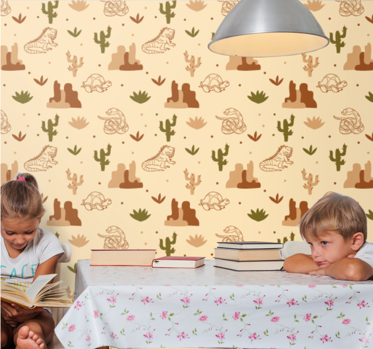 Papier peint animaux thème de la faune du désert - TenStickers