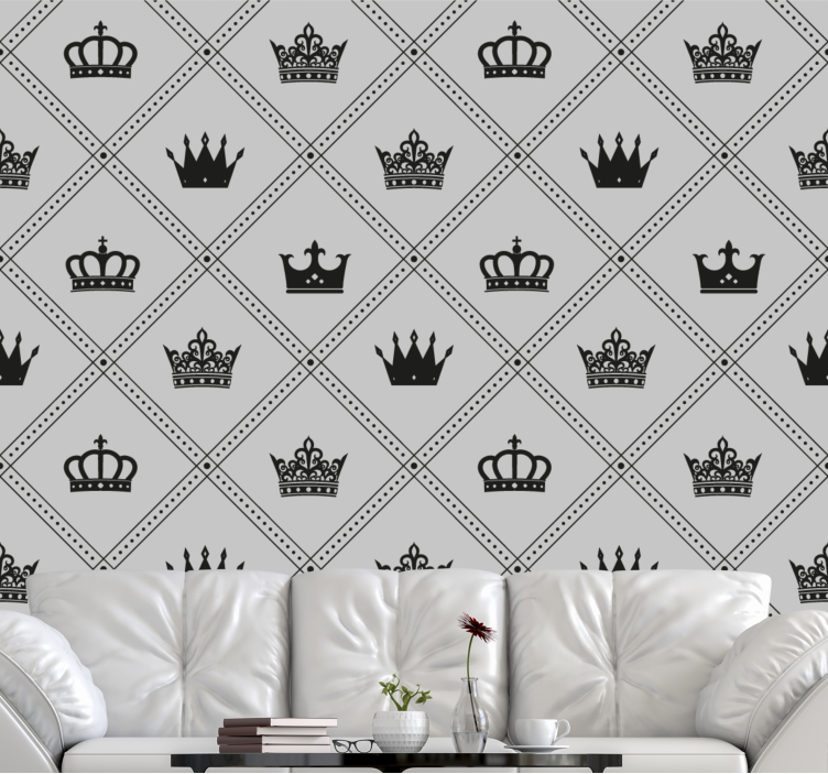 Papier peint art motif de couronne royale - TenStickers