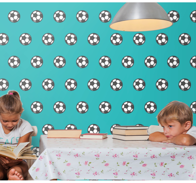 Papier peint chambre enfant modèle de ballon de football - TenStickers