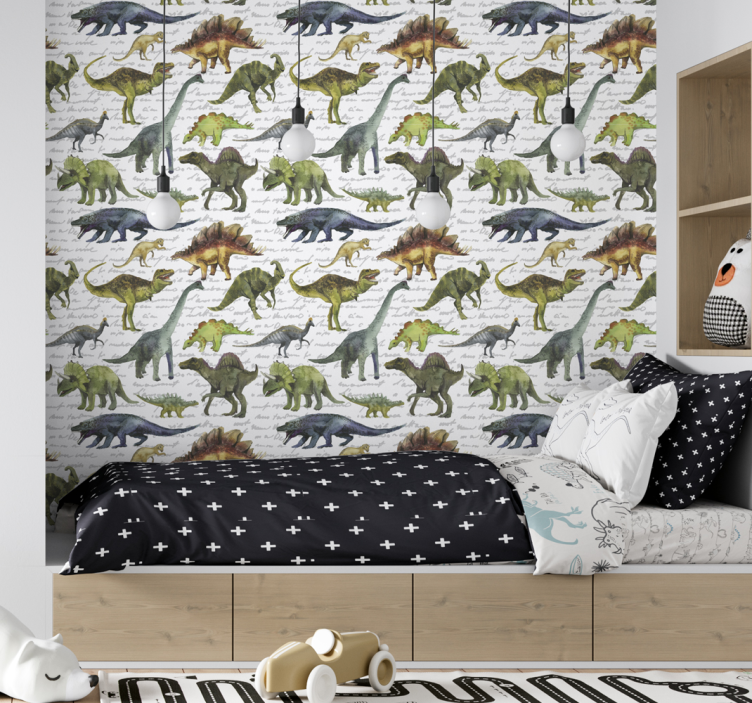 Papier peint dinosaures réalistes - TenStickers