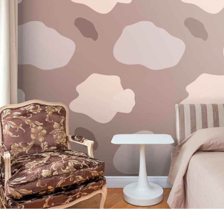 Papier peint chambre motif de nuage abstrait - TenStickers