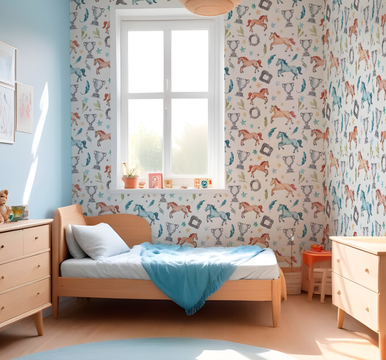 Papier peint chevaux environnement équestre - TenStickers