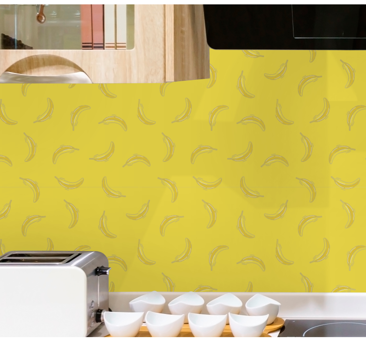 Papier peint cuisine conception de motif de banane - TenStickers