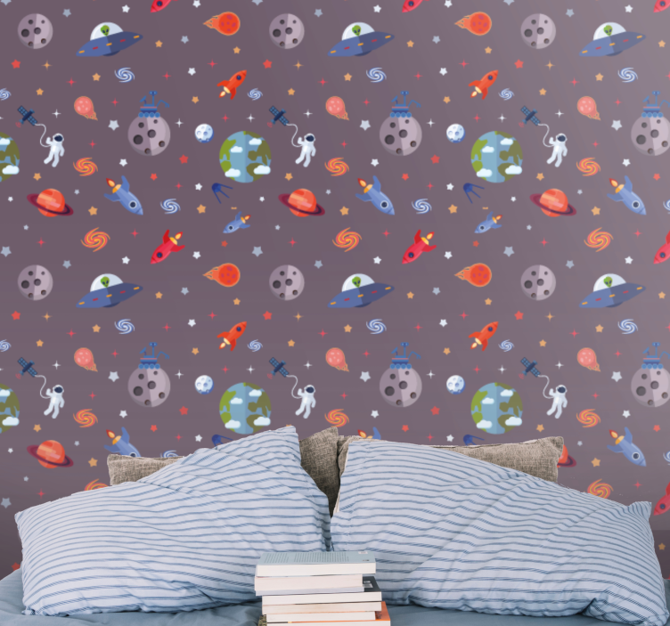 Papier peint étoiles thème de l'aventure spatiale - TenStickers