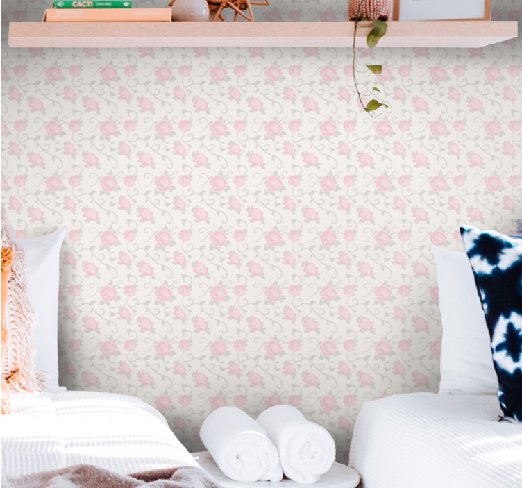 Papier peint fleur Style vintage petites fleurs - TenStickers