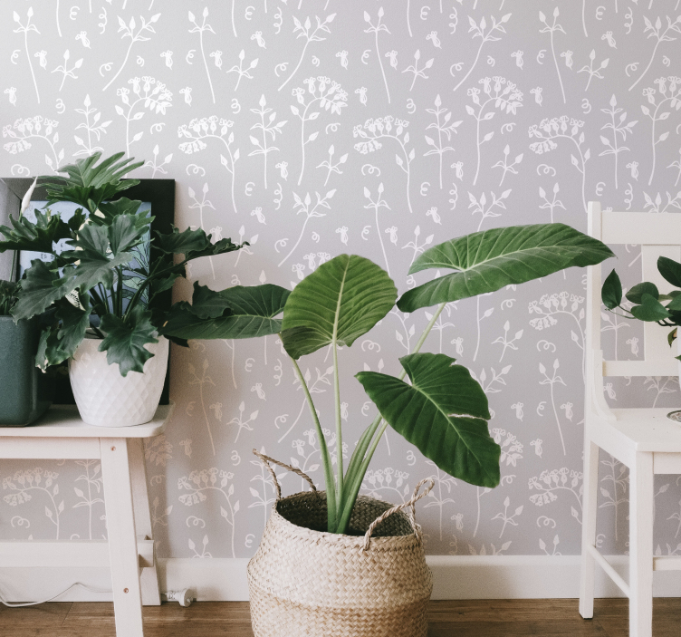 Papier peint fleurs floral botanique - TenStickers