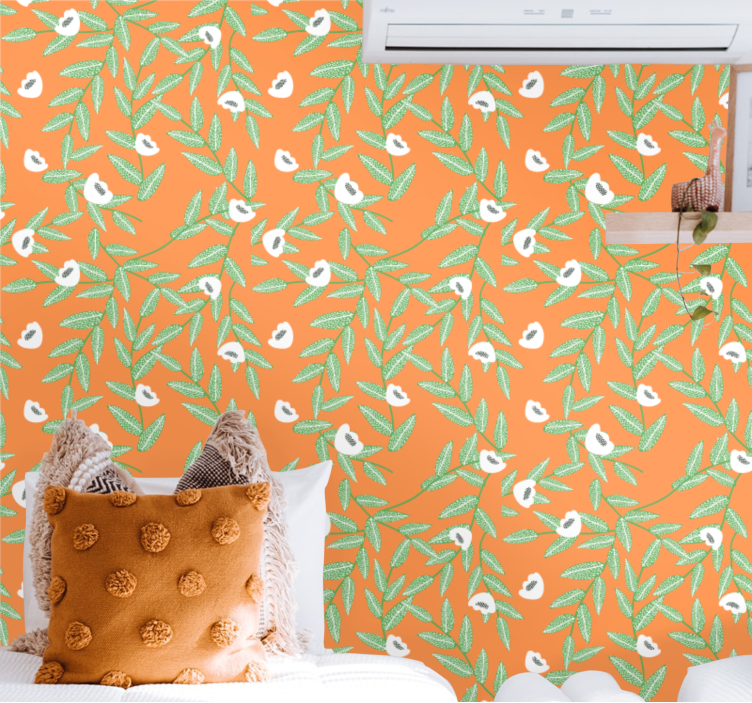 Papier peint floral composition botanique des feuilles - TenStickers