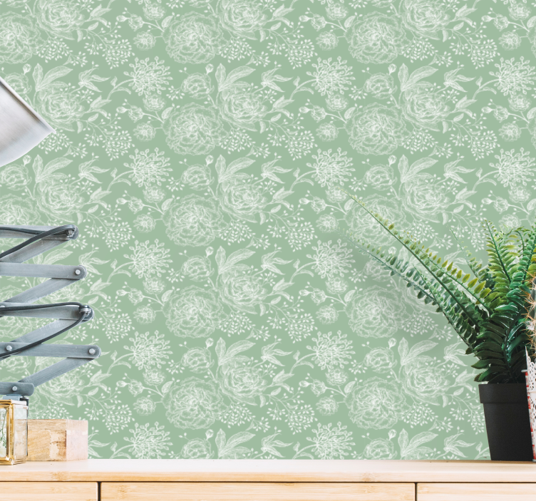 Papier peint floral élégance florale douce - TenStickers