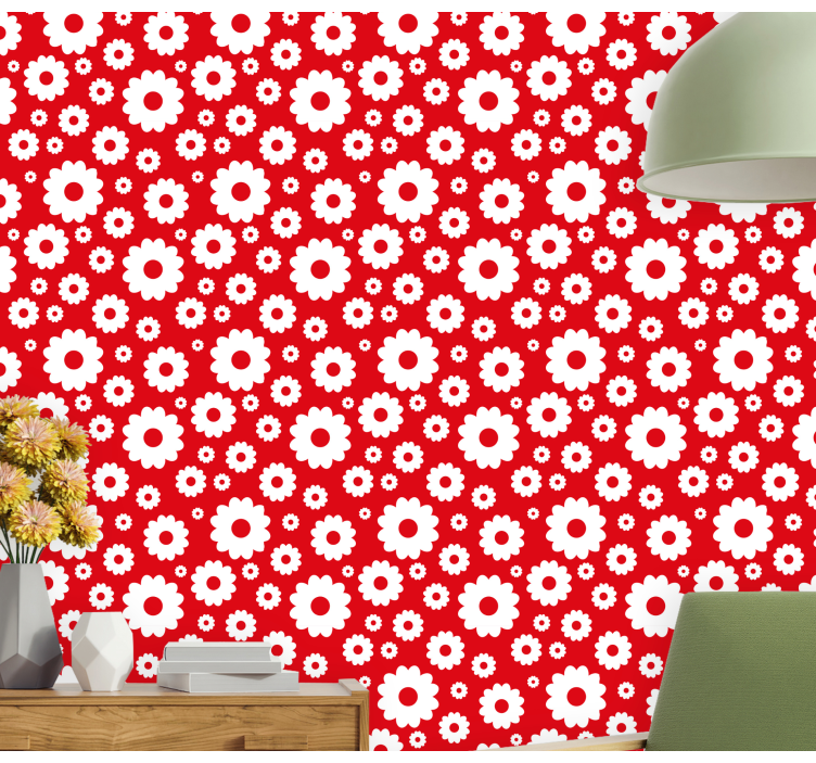 Papier peint floral présentoir à motifs floraux - TenStickers