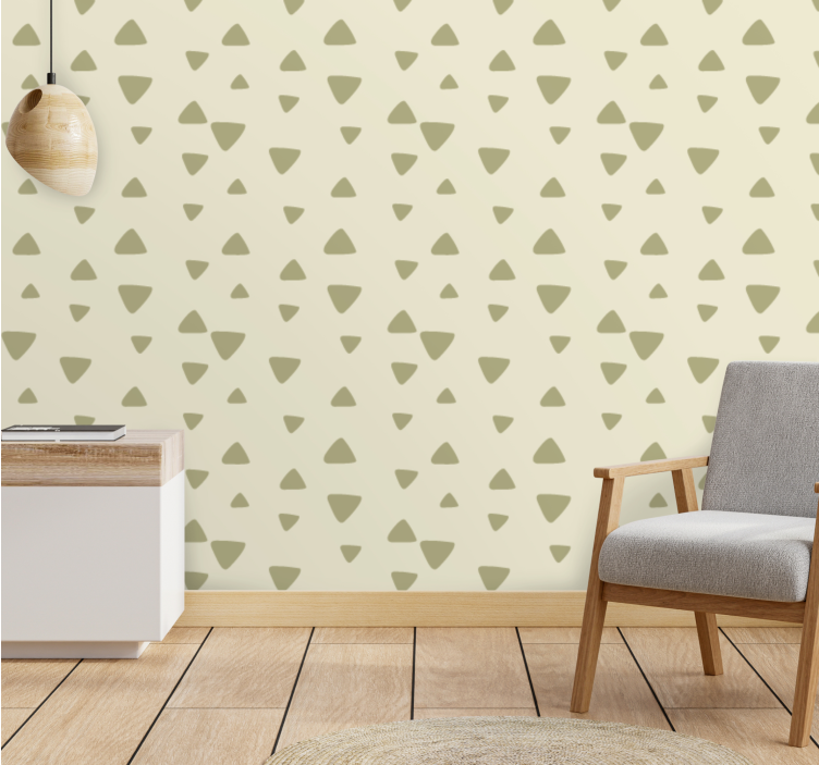 Papier peint triangles motif beige simple - TenStickers